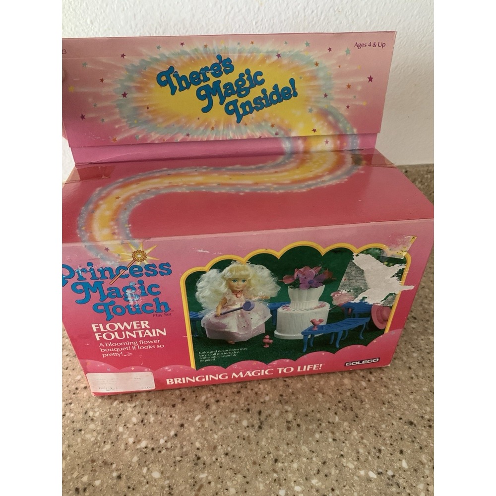 Princess Magic Touch Flower Fountain Play Set 4423 New in Box 1987 Coleco Sealed